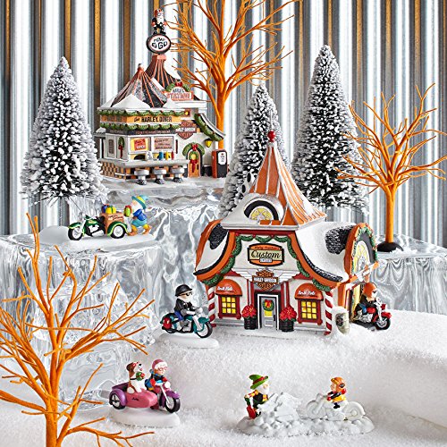 Amazon.com: Department 56 North Pole Village Harley-Davidson Lit